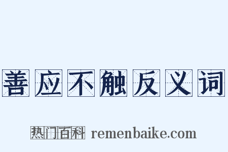 善应不触反义词是什么意思的图片